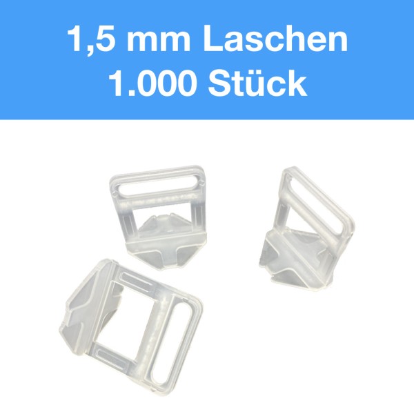 Verlegefix 1000 Laschen 1,5 mm Fliesen Nivelliersystem