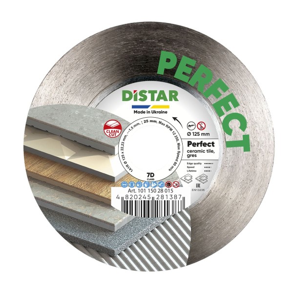 DiSTAR - Diamantscheibe "PERFECT" (1A1R) / Ø 125 mm Durchmesser