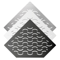 Duschablage V2A (diamantförmig) Design-Wave