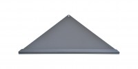 Eck-Duschablage (gleichschenklig) 395 x 280 x 280 mm, Farbe: anthrazit, Vorderkante: Quadratprofil