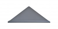 Eck-Duschablage (gleichschenklig) 395 x 280 x 280 mm, Farbe: anthrazit, Vorderkante: Quadratprofil
