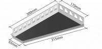 Eck-Duschablage (befliesbar) 65 x 315 x 170 x 300 mm, Form: Trapez