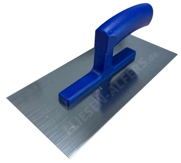 *SONDERPOSTEN* Glättekelle Stahl, 280 x 130 mm mit blauem Kunststoffgriff